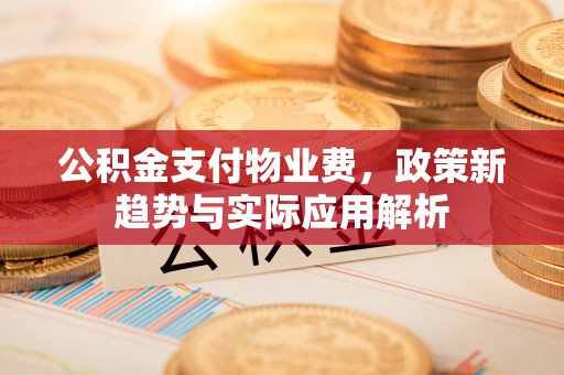 曾都公积金支付物业费，政策新趋势与实际应用解析