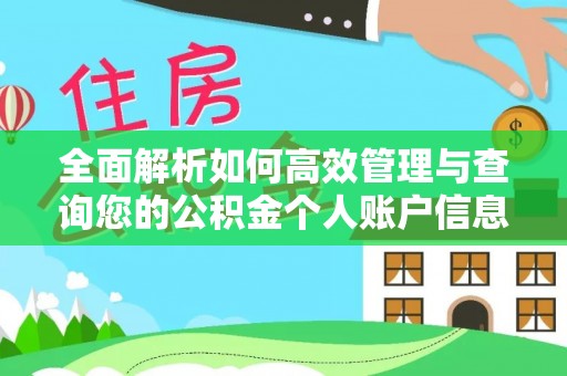 曾都全面解析如何高效管理与查询您的公积金个人账户信息