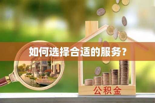 曾都如何选择合适的服务？