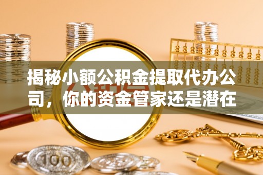 曾都揭秘小额公积金提取代办公司，你的资金管家还是潜在风险？